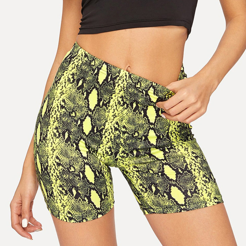 Højtaljede slanke yogashorts til kvinder