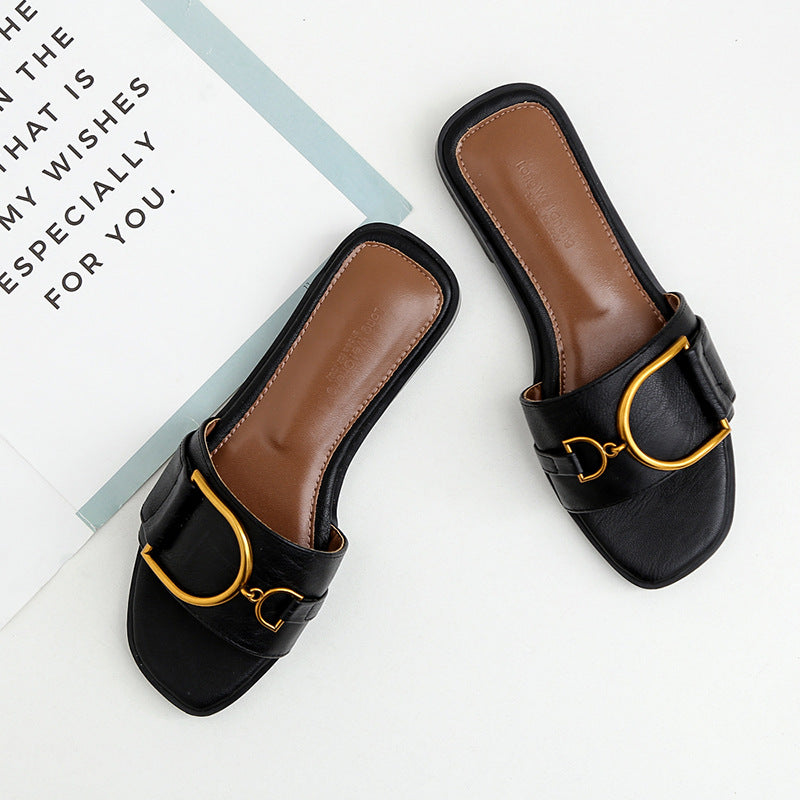Women's Summer New Fashion All-matching Leisure Sandals Flat Shoes