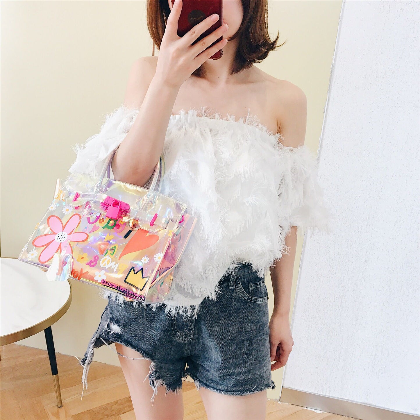 Summer transparent bag female jelly bag