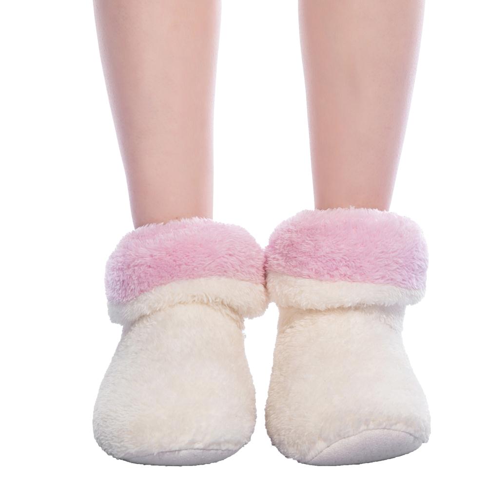 Dropshipping & Wholesale Women Plush Home shoe Coral Fleece Indoor Floor Sock Winter Foot Warmer Soft bottom slippers