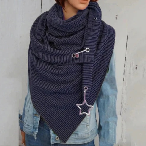 Cashew Flower Pattern Triangle Neck Scarf