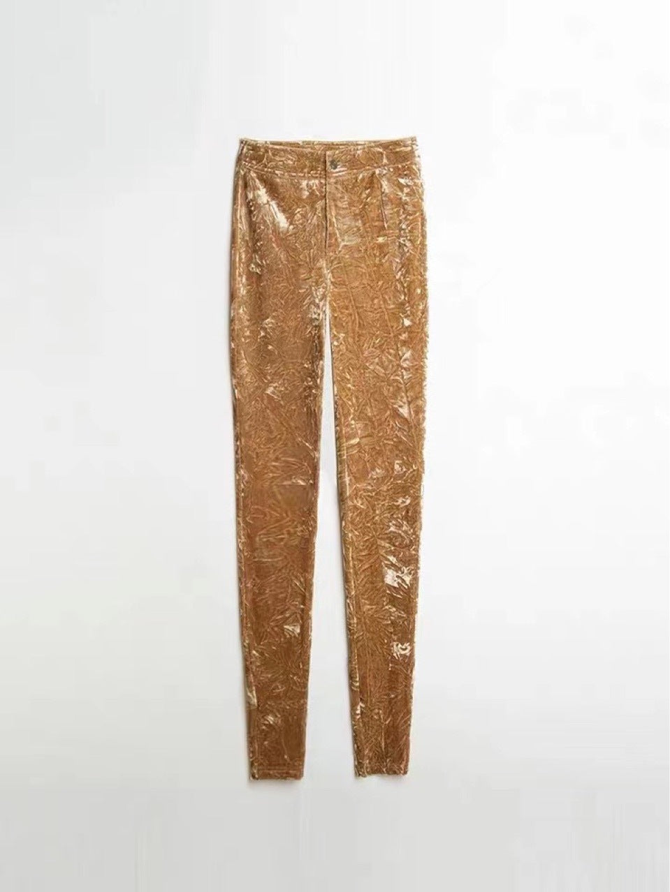 High Waist-hip Elastic Slim Trousers With Narrow Feet