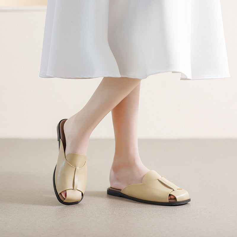 Women's Semi-retro Niche Women's Baotou Wearing Slippers