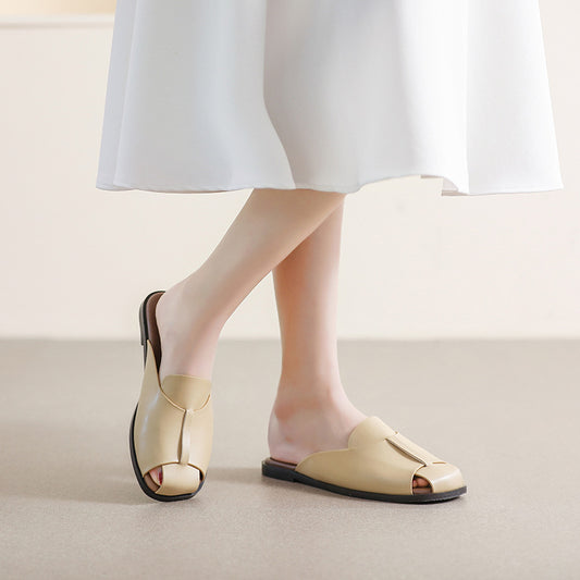 Women's Semi-retro Niche Women's Baotou Wearing Slippers
