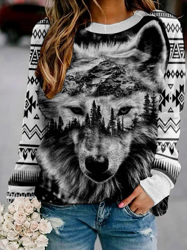 Women's Loose Casual Comfortable Versatile Daily Printing Sweater