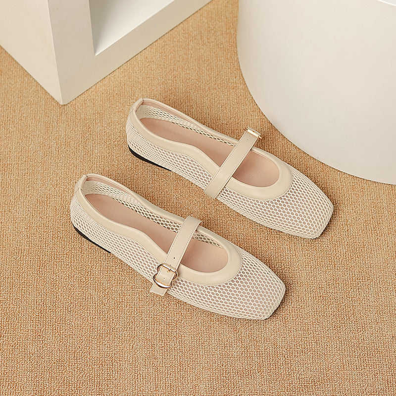 Summer Mesh Shoes Women's Breathable Shoes New Hollow Out Pumps
