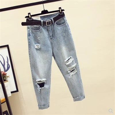 Women's summer ripped jeans