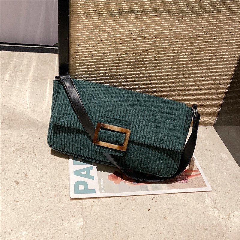 Corduroy fashion all-match trend shoulder bag