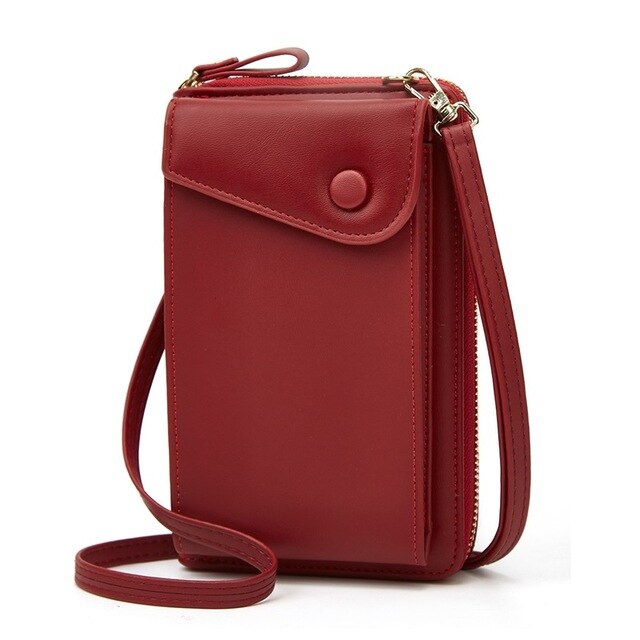 Zipper Phone Bag Female Multi-Function Shoulder Messenger Bag