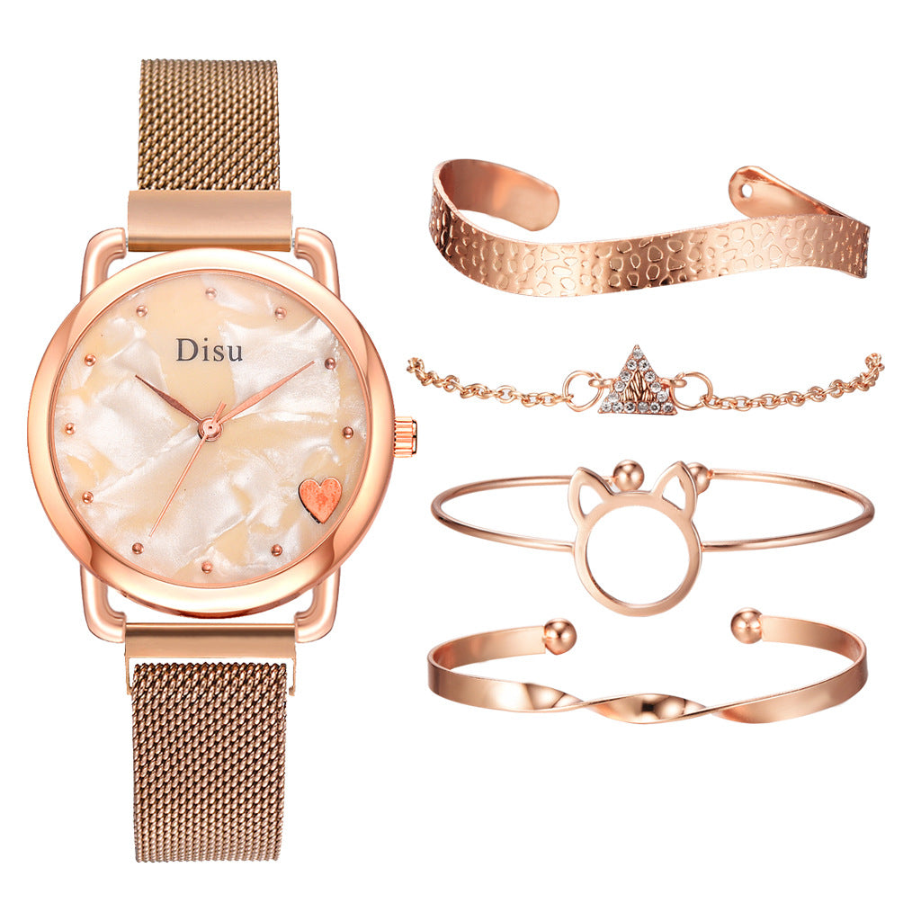 Quartz watch fashion five-piece set