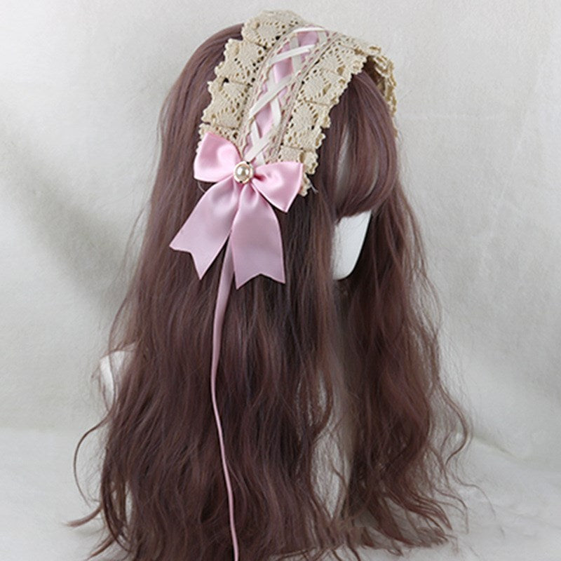 Japanese soft girl Lolita lace headdress