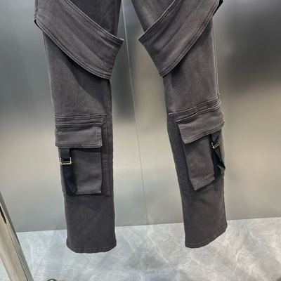 Multi-pocket Embellished Lace-up Overalls