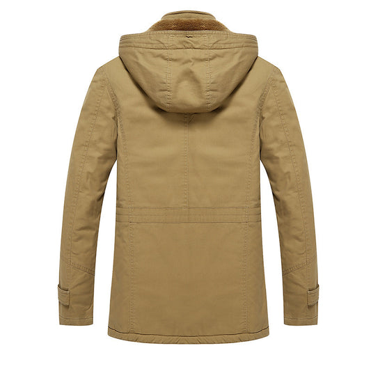 New Men's Jacket Fleece-lined Warm