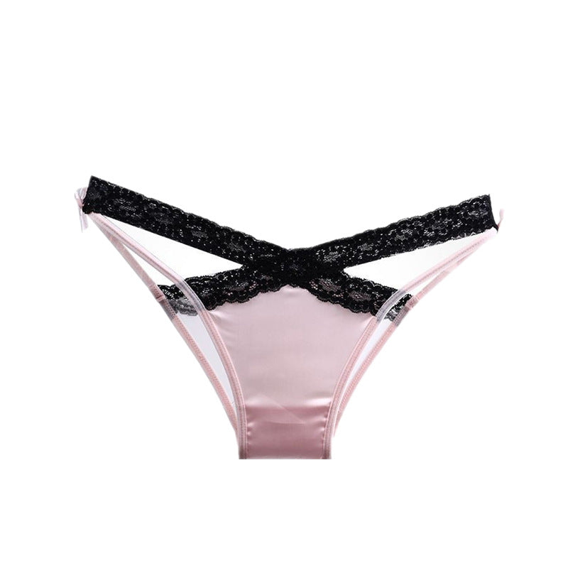 High Fork Hot Girl Pure Lace Satin Briefs