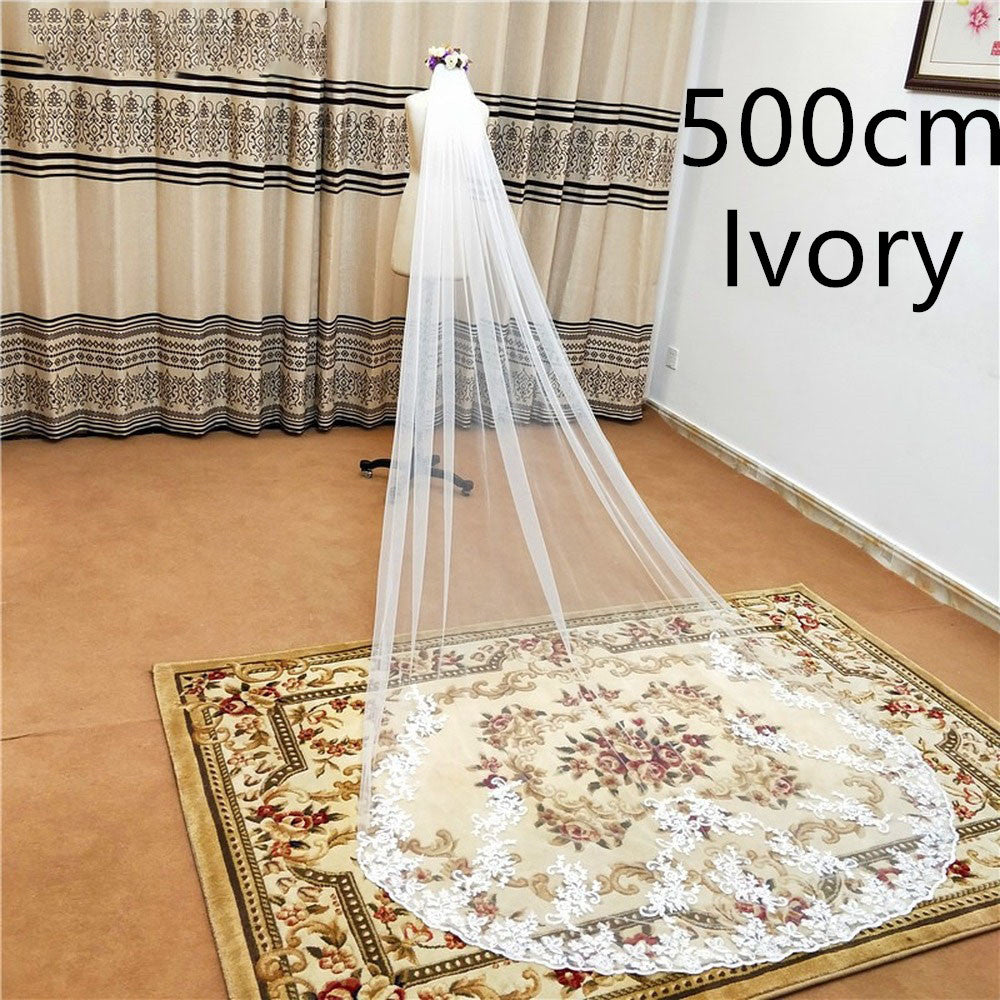 Handmade applique for bridal veil