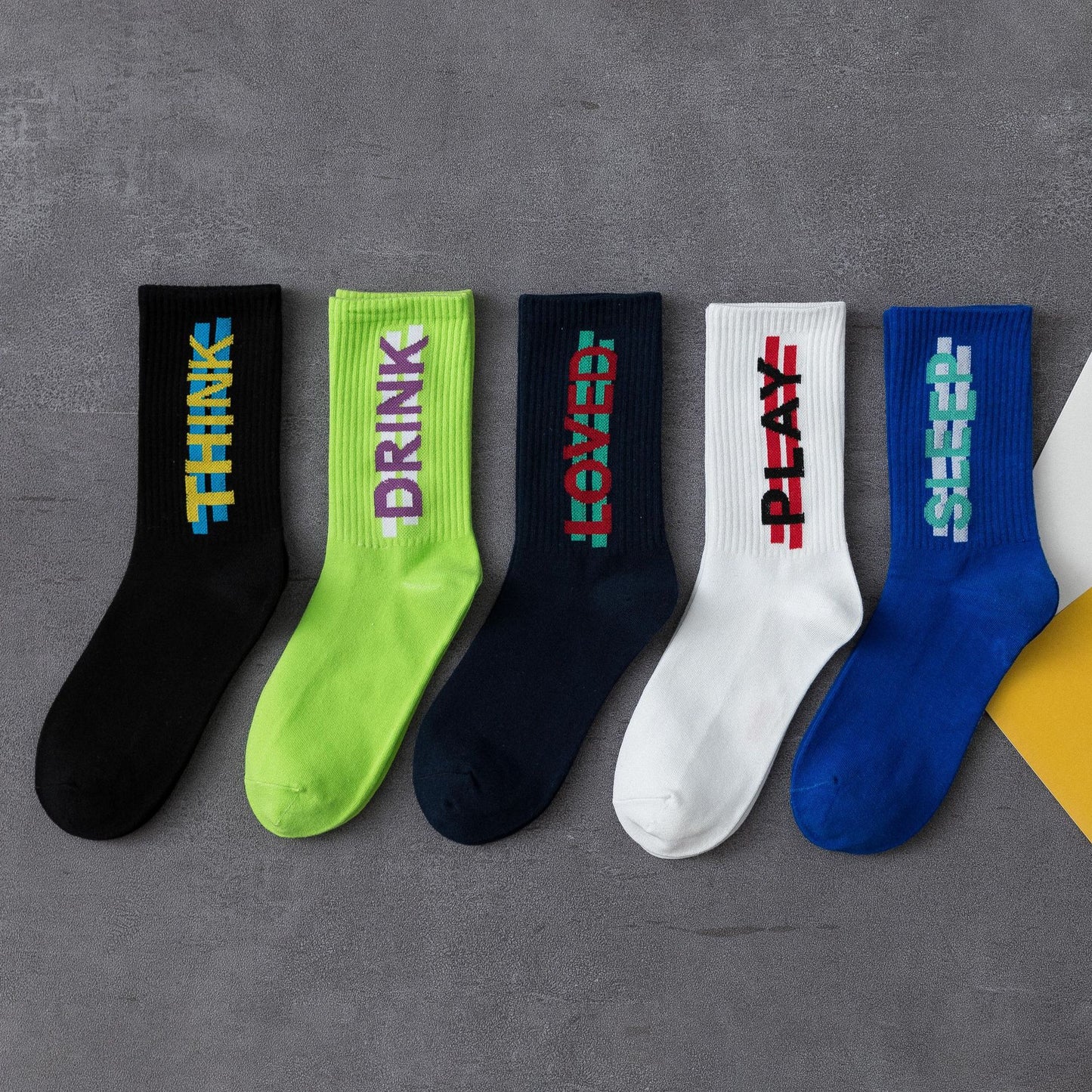 Hip hop english alphabet socks