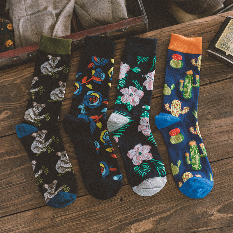 Men's British Retro Creative Gift Box Suit Socks