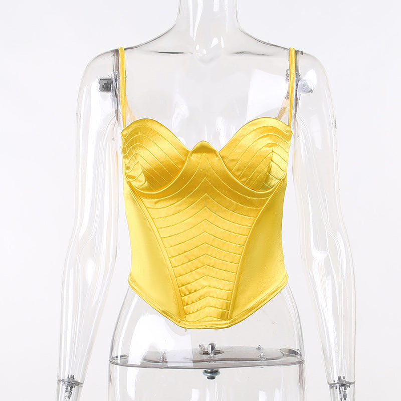 Spicy Girls Fashion Casual Versatile Slim Strap  Chest Cup