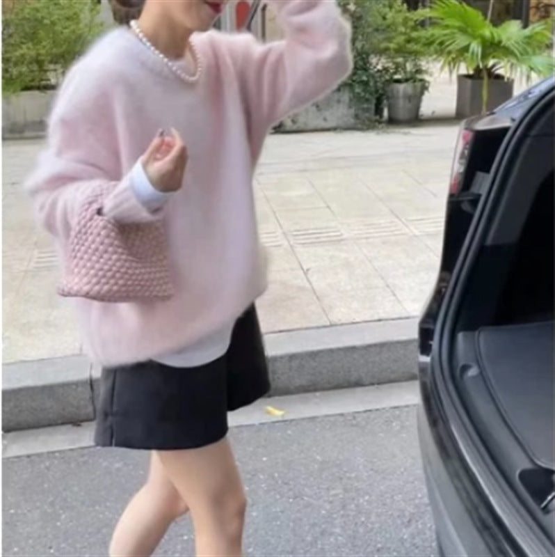 Mohair Lazy Loose Pullover Sweater
