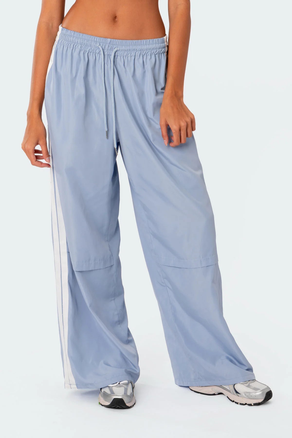 Women's Pants Striped Draping Effect Wide-legged Versatile Pants Contrast Color Mopping Casual Sports Pants
