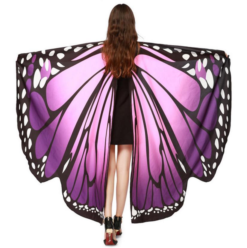 Dance Performance Butterfly Wings Rainbow Color Belly Dance