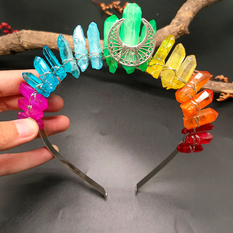 Natural Crystal Crown Hair Band