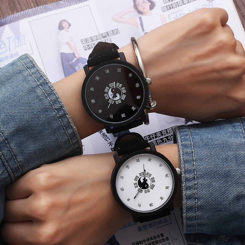 Fashion Casual Big Dial Belt Watch