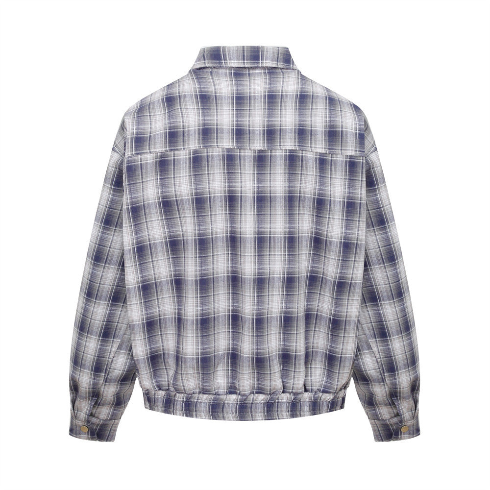 American Style Loose Plaid Lapel Jacket Trendy Men