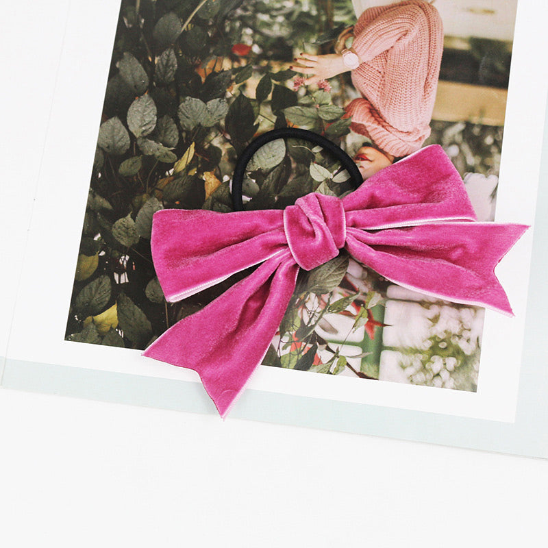Japanese retro velvet bow hairpin