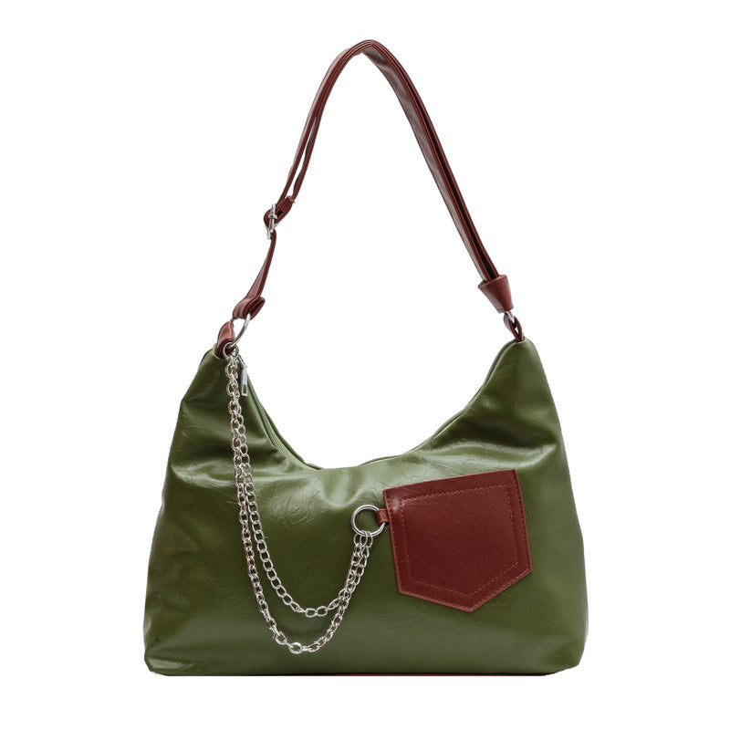 Women's Fashion Simple Zipper Chain Shoulder Bag