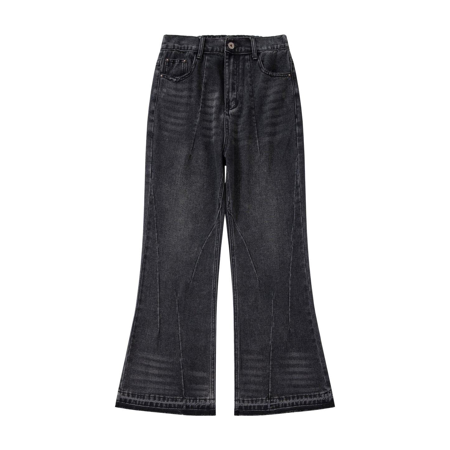 Men's And Women's Same Maychao Straight Washed And Worn Denim Trousers