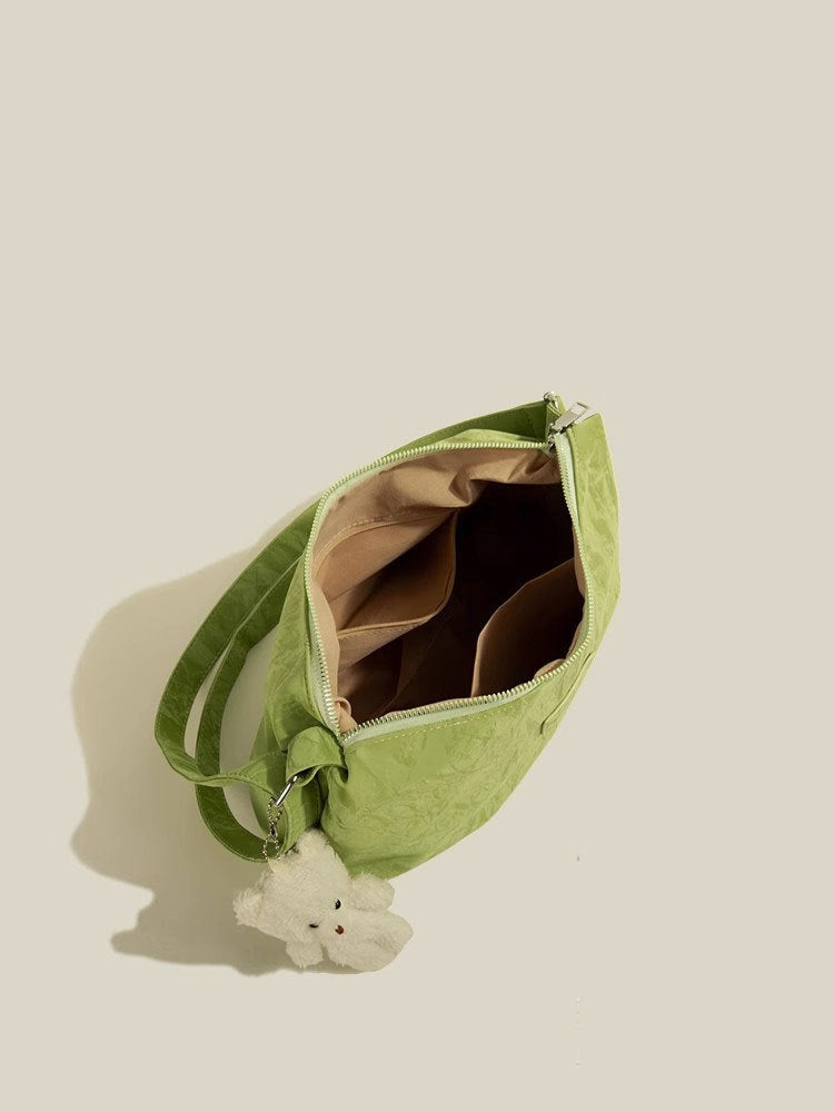 New Mori Style All-match Commute High-grade Velvet Large Capacity Lightweight Tote Bag