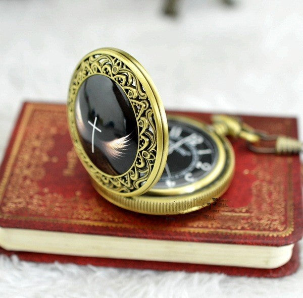 Englevinger Vintage Guld Klassisk Kranium Quartz Ur