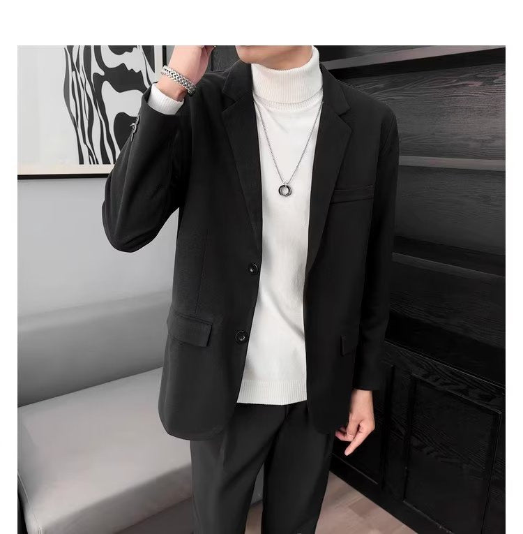 Men's Korean Casual Versatile Solid Color Jacket