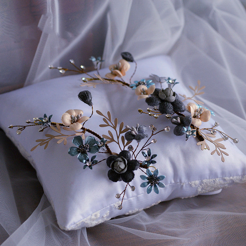 Retro European Style Rhinestone Alloy Flower Headwear