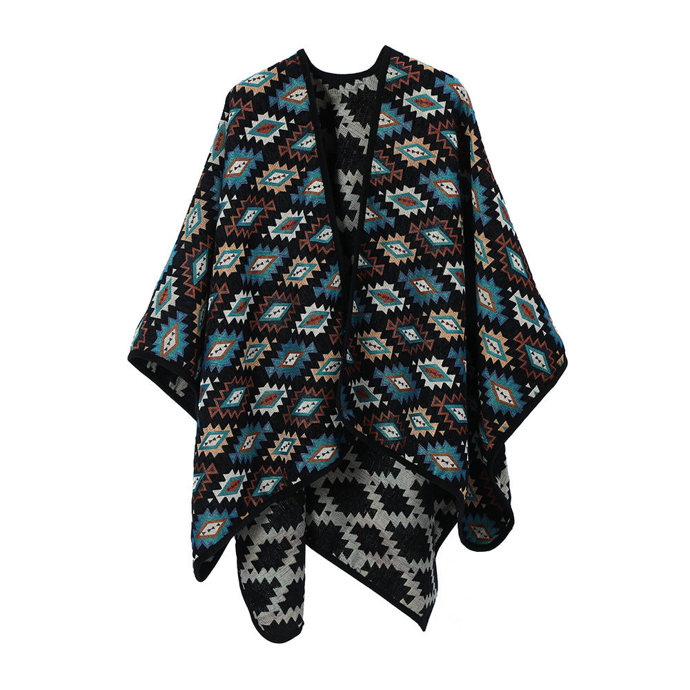 New European And American Spring, Autumn And Winter Ethnic Style Shawl