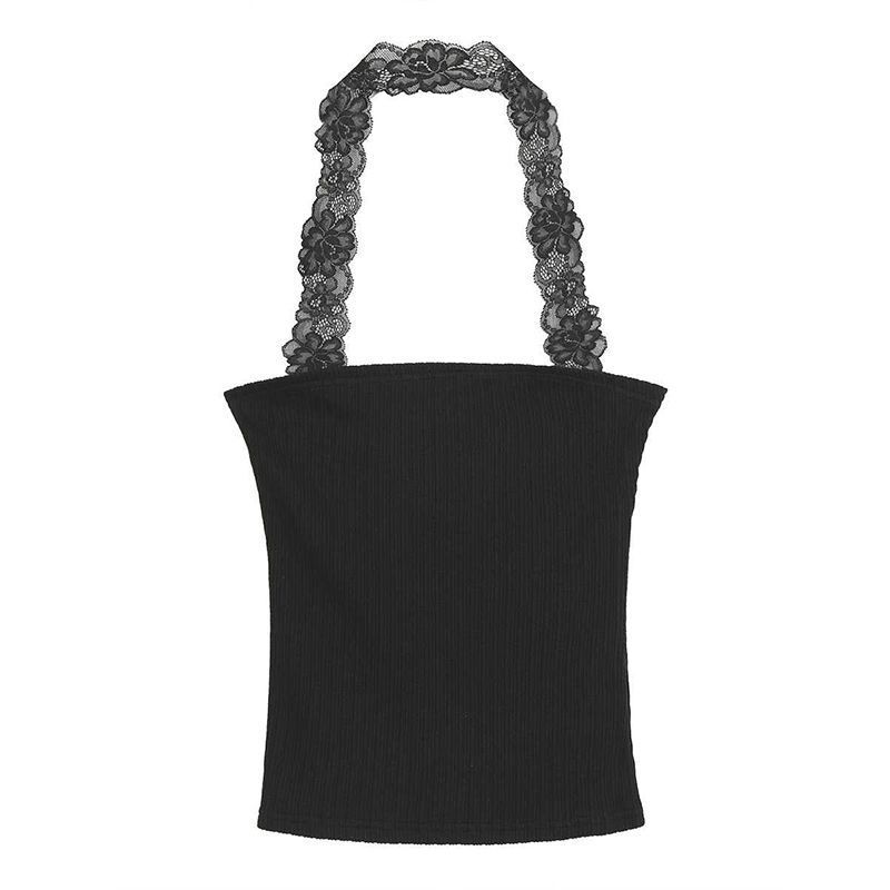 Womens Stylish Western-Style Lace Halterneck Camisole Top
