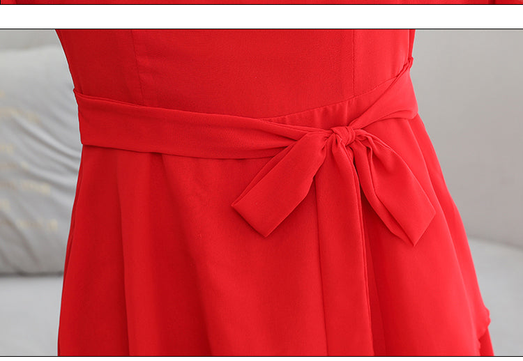 Short Sleeved Chiffon Sweet Dress For Women