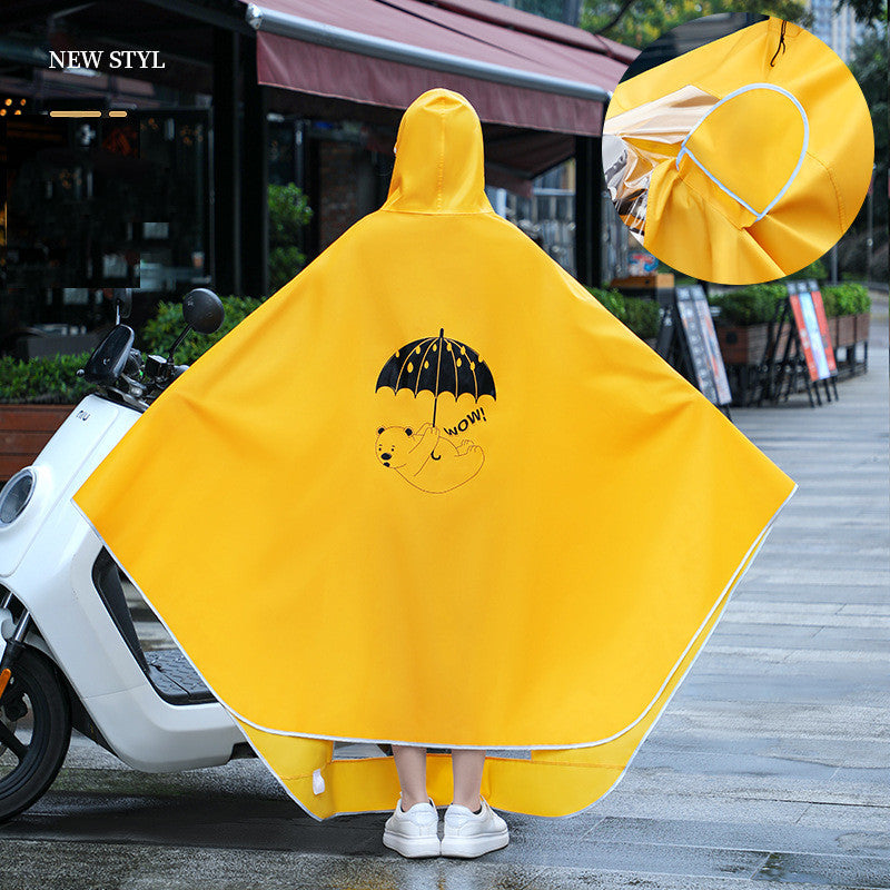 Women's Long Thick Fashion Single Raincoat