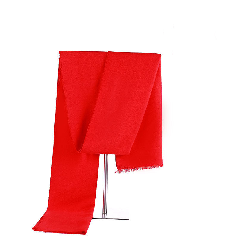 Embroidered Chinese Red Scarf Opening Ceremony Gift