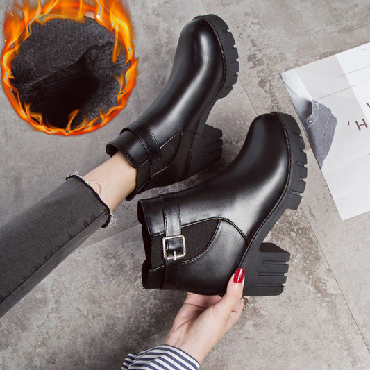 One Boot, Short Tube High Heels British Style