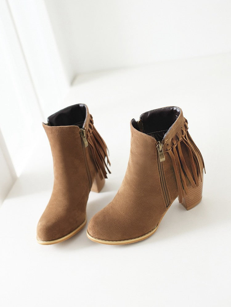 European And American Autumn And Winter Short Knight Boots
