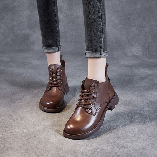 Women's Fashion Leather Martin Boots