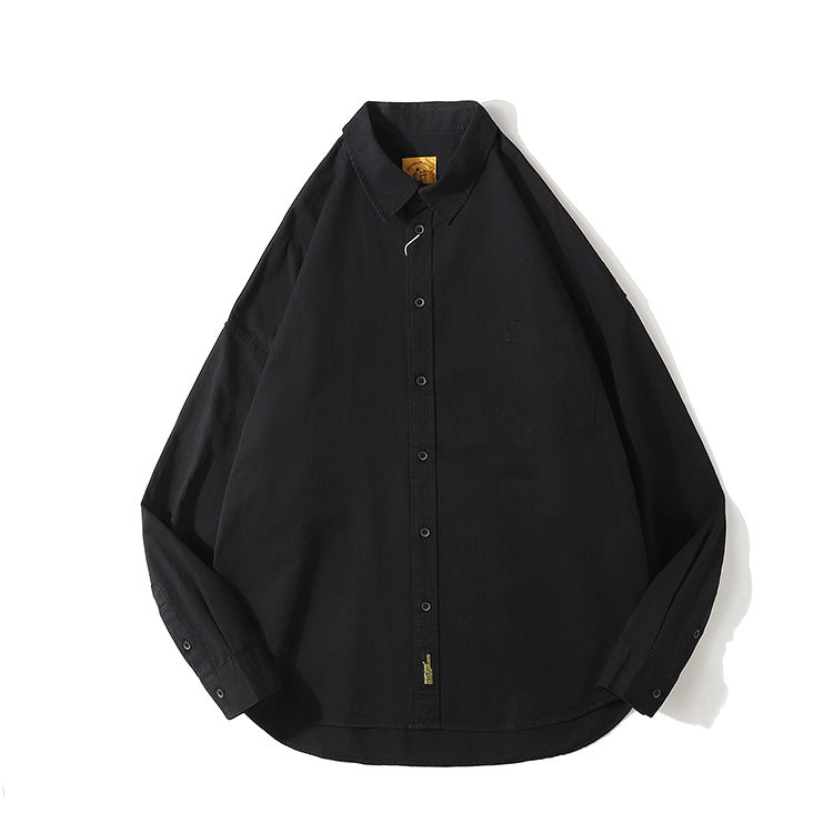 Summer Pure Color Japanese Shirt For Men