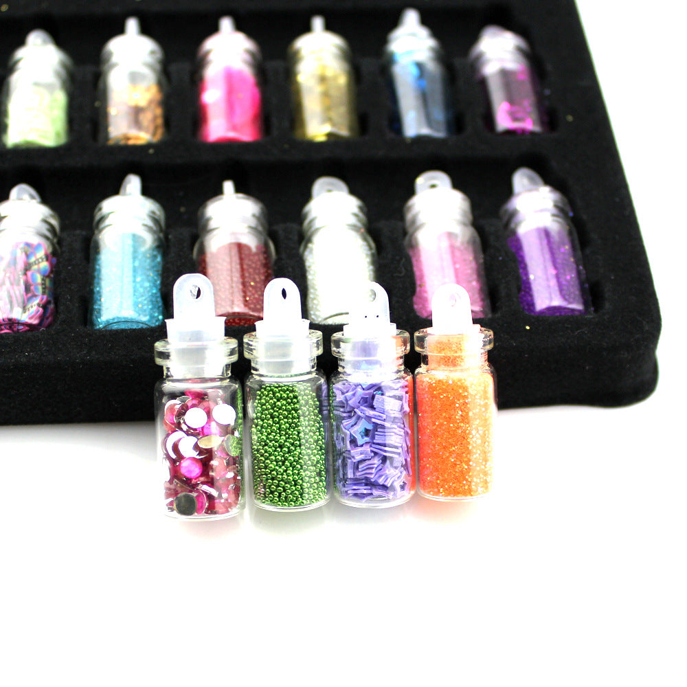 Nail Jewelry Set  48 In One     Nail Sequins Powder DIY Handmade Toy Material 11x22mm