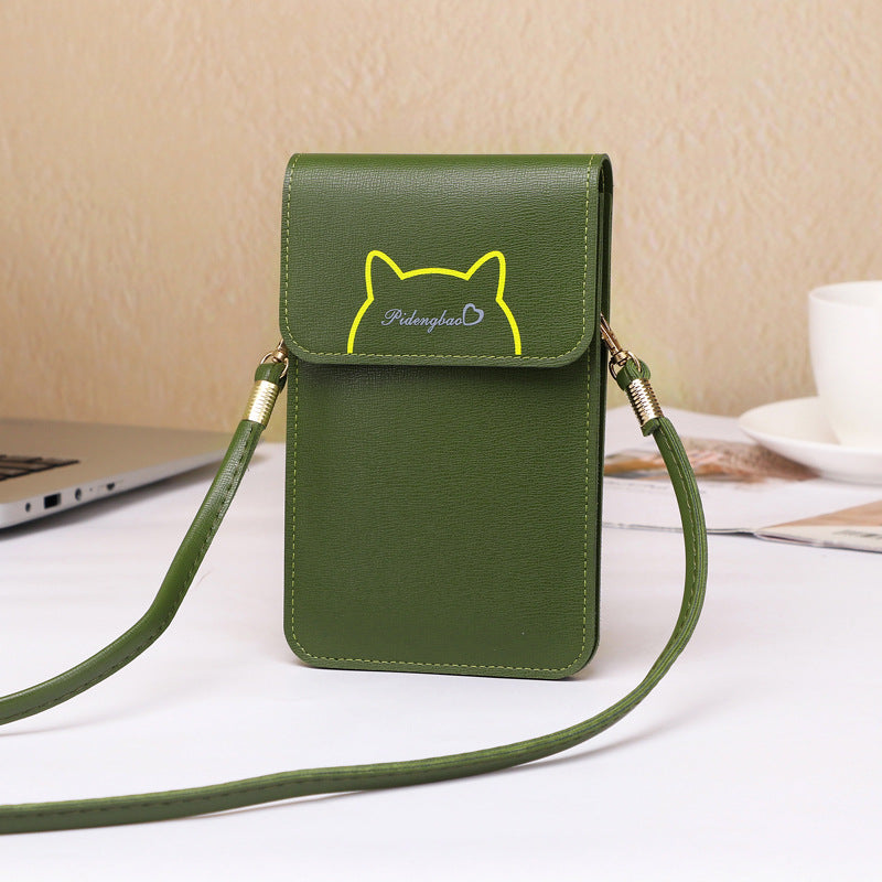 Crossbody-taske til telefon med touchskærm