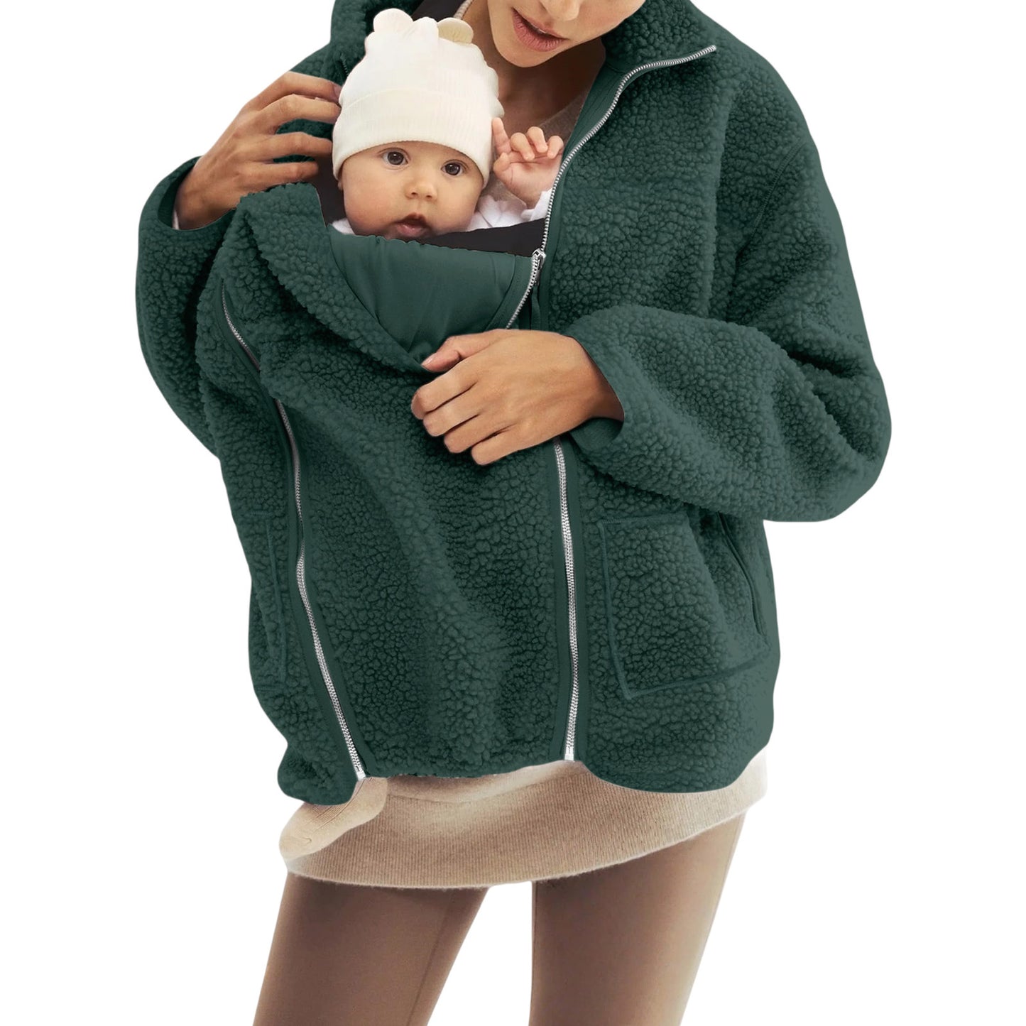 Solid Color Lazy Style Lamb Wool Coat