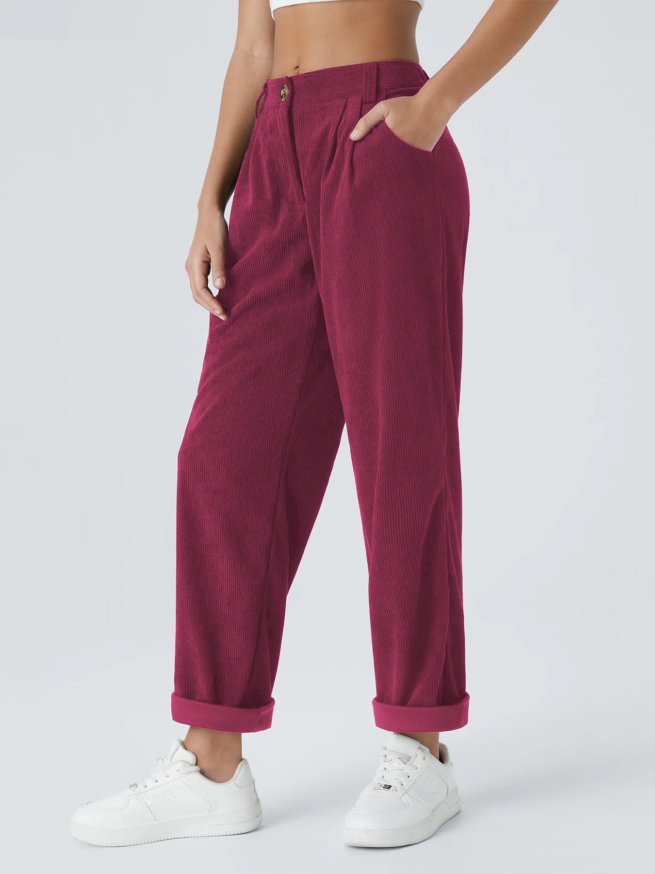 Casual Suit Wide-leg Pants With Velvet