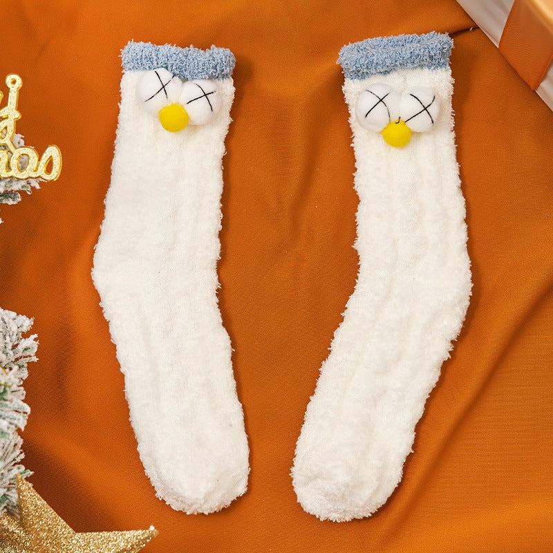 Coral Socks For Children In Autumn And Winter