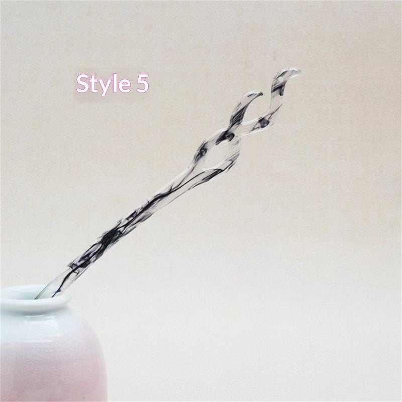 Elegant Chinese-style Hairpin In Traditional Chinese Ink-wash Style